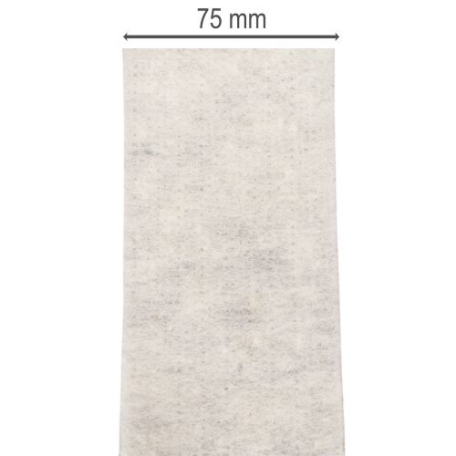 Kétszínű filcszalag, fehér/szürke, 100% gyapjúból, 7,5 cm széles, 5 m hosszú | Floristik24.hu