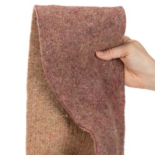 Kétszínű filcszalag gyapjúfilcből, 100% gyapjú, lila/barna, 15cm x 5m | Floristik24.hu