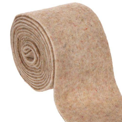 Filc szalag, kétszínű, méteráru kreatív projektekhez, barna/fehér, 15cm x 5m