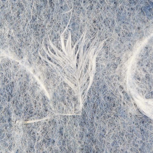 Floristik24 Filc szalag gyapjú szalag díszszövet kék toll gyapjú filc 15cm 5m