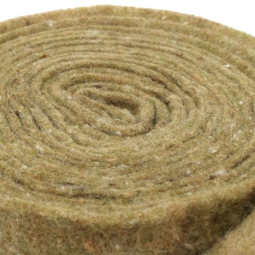 Floristik24 Fazék szalag filc szalag zöld pöttyökkel 15cm x 5m