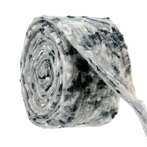 Floristik24 Nemezszalag Happy fekete-fehér 15cm 5m