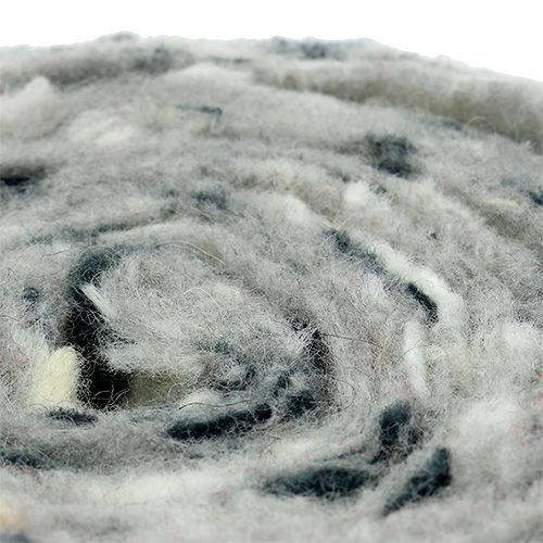 Floristik24 Nemezszalag Happy fekete-fehér 15cm 5m