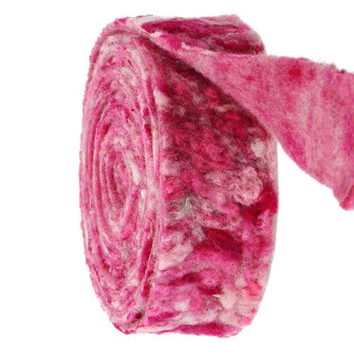 Floristik24 Nemezszalag Happy pink 7,5cm 5m