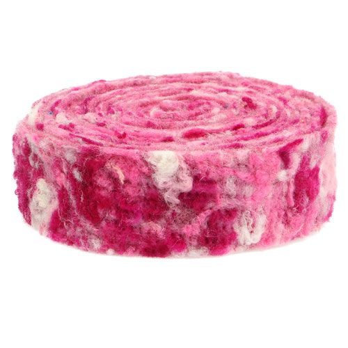 Floristik24 Nemezszalag Happy pink 7,5cm 5m