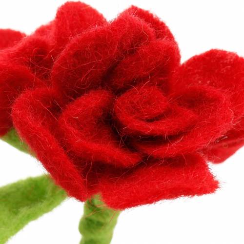 Floristik24 Filc virág 15 cm 3 szirommal