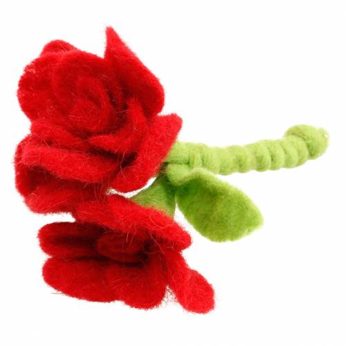 Floristik24 Filc virág 15 cm 3 szirommal