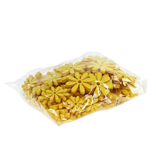 Floristik24 Nemez virág szett sárga 96 darabos