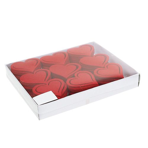 Floristik24 Filc szívek 5,5cm piros 90p