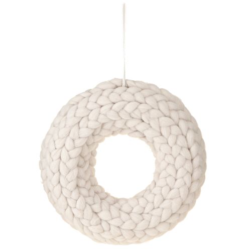 tételeket Filc koszorú dekoratív koszorú fonott bézs Ø25cm függesztéséhez