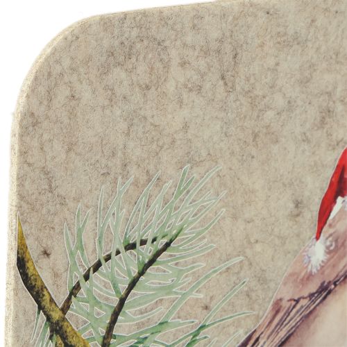 tételeket Filc asztali alátét vörösbegy szürke filc 40×30cm 4 darab