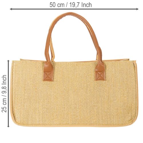 Filctáska raffia mintával 50cm x 25cm x 25cm | Floristik24.hu