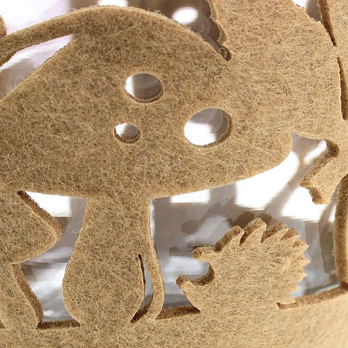 Floristik24 Filccserép őszi filc dekoráció ültető filc bézs 2db