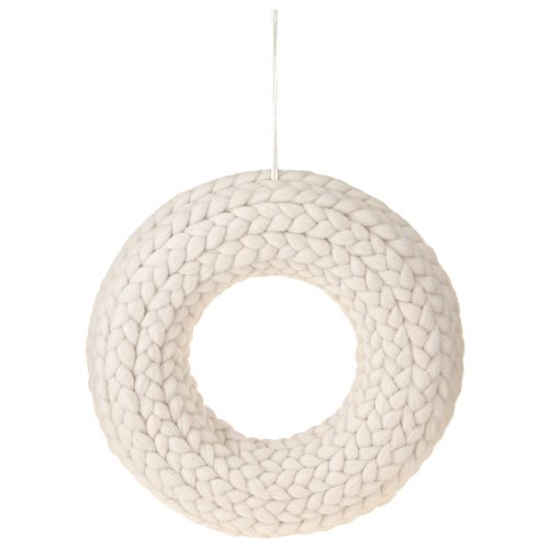 tételeket Nemez gyapjú díszkoszorú függeszthető bézs színben Ø30cm H4cm
