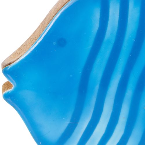 tételeket Fából készült halfigura, tengerészeti dekoráció, kézzel készített asztaldísz nappaliba, 22cm