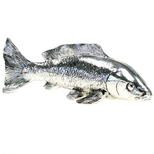 Floristik24 Dekoratív hal ezüst 22cm