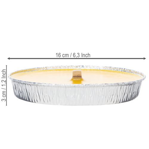 tételeket Citronella illatú gyertya rovarok ellen, lánggal bevont tál, tökéletes erkélyekre, teraszokra és piknikekre, 16 cm
