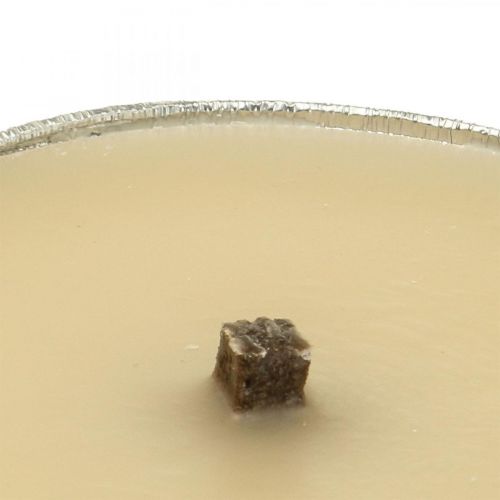 Floristik24 Lángtál kültéri gyertya alumínium tálkrémben Ø17cm