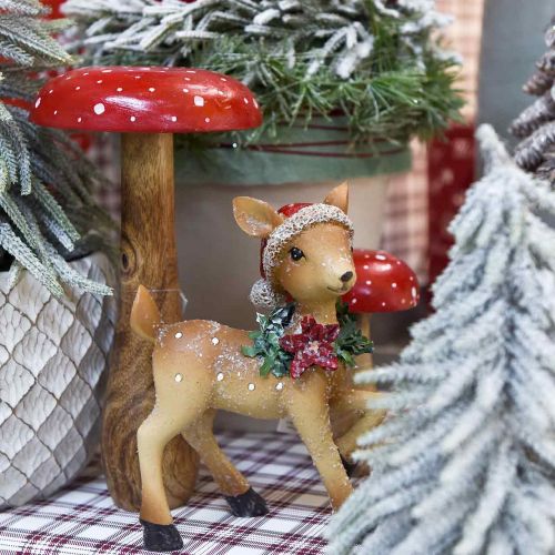 Floristik24 Légyölő galóca fa nagy őszi dekorációs gomba Ø14cm H24cm