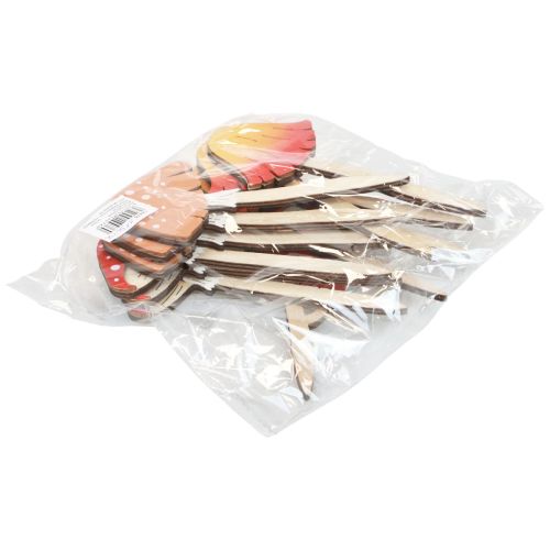 tételeket Légyölő galóca díszes virágdugók fa 18cm 12 db