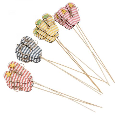 Floristik24 Flip papucs kerti karó fa tengeri dekoráció 31cm 12db