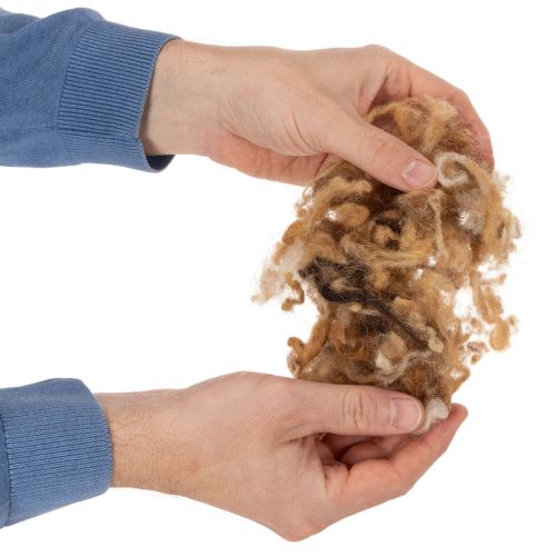 Barna melanzs birkagyapjú, természetes gyapjú, laza, kézműveskedéshez, 250g | Floristik24.hu