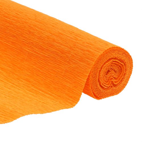 Virágüzleti krepp papír világos narancssárga 50x250cm