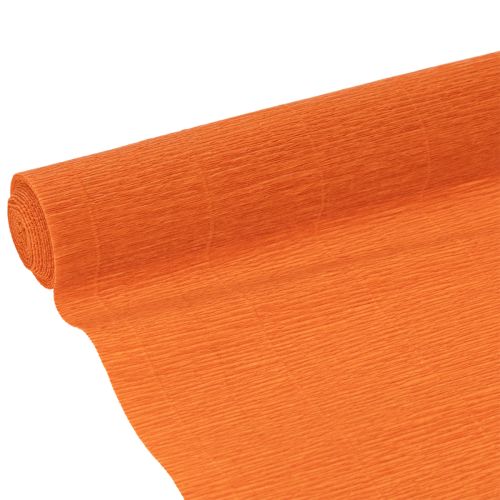 Virágkötő krepp papír, narancssárga tekercs, 50x250cm vétel | Floristik24.hu