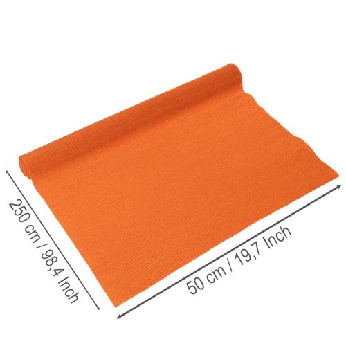 Virágkötő krepp papír, narancssárga tekercs, 50x250cm | Floristik24.hu