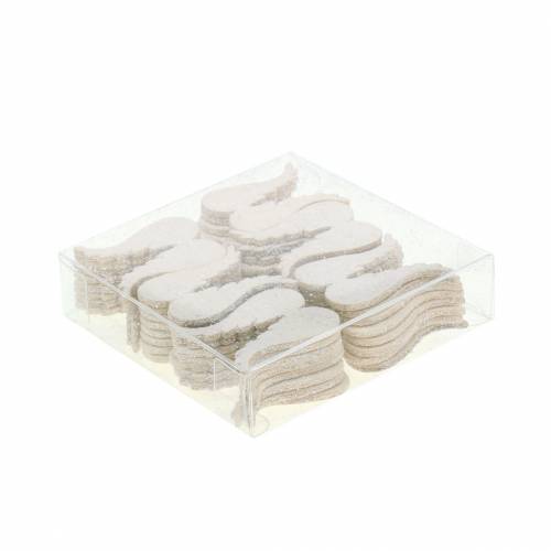 Floristik24 Szórványdísz angyalszárny csillogó fehér 5cm 48 db