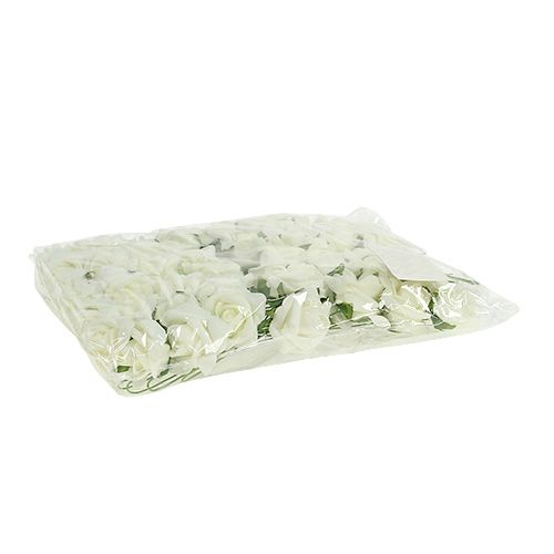 Habszivacs Rózsa Ø3.5cm Krém 48 db | Floristik24.hu
