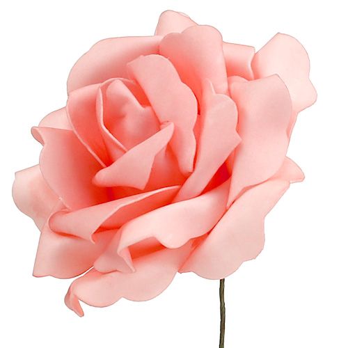 Floristik24 Foam Rose Foam Rose Salmon Ø15cm 4 db
