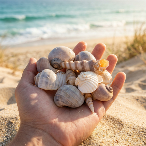 tételeket Kagylók és csigák Természetes tengeri dekorációs elemek stílusos belsőépítészethez 500g
