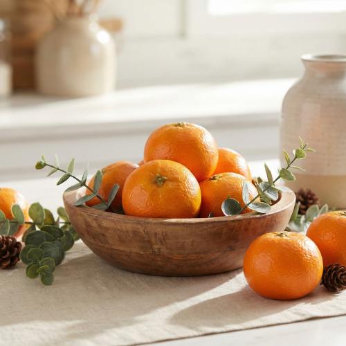 tételeket Mesterséges mandarin dekoratív gyümölcs műgyümölcs Ø6cm H5cm