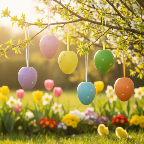 tételeket Nagy húsvéti tojás akasztható műanyag tojásokhoz 11×14,5cm 6 db