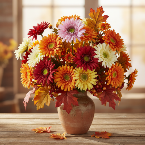 tételeket Művirágok Gerbera Kert Művirágok Lila 47cm