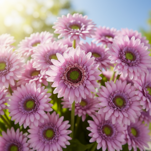 tételeket Művirágok Gerbera Kert Művirágok Lila 47cm