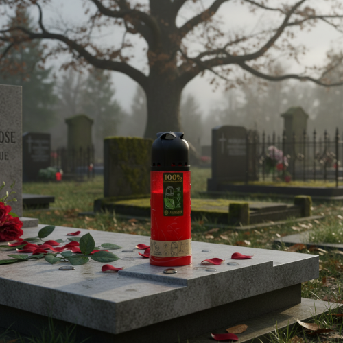 tételeket Sírgyertya piros növényi olajos ICP emlékgyertya, Ma 24cm