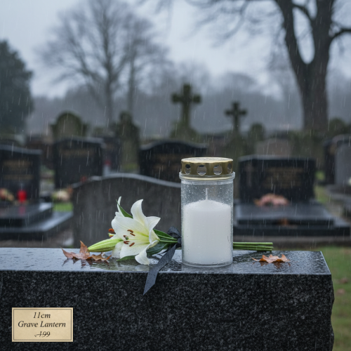 tételeket Síremlék gyertyák, fehér és arany, Ø5,5cm, M11,5cm, 24 órás, 12 darab