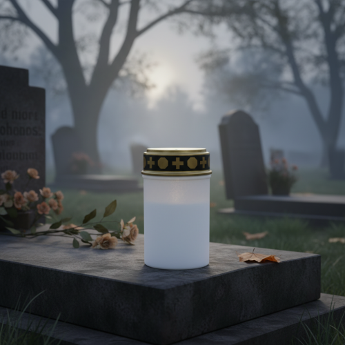 tételeket LED sírlámpa fehér, meleg fehér időzítő elemmel működik Ø6,8 H12,2cm