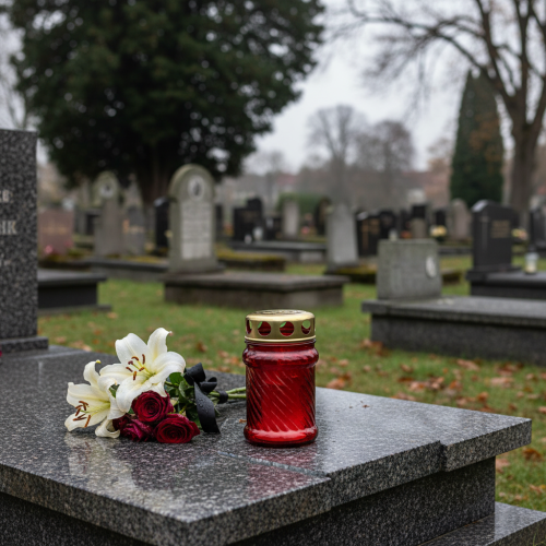 tételeket Szélálló sírgyertya díszítéssel a sírnál való hosszú égési időhöz, 11 cm, 12 darab