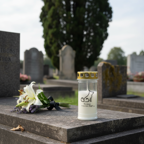 tételeket Grave light dog sírgyertya állatoknak fehér Ø7cm H16,5cm