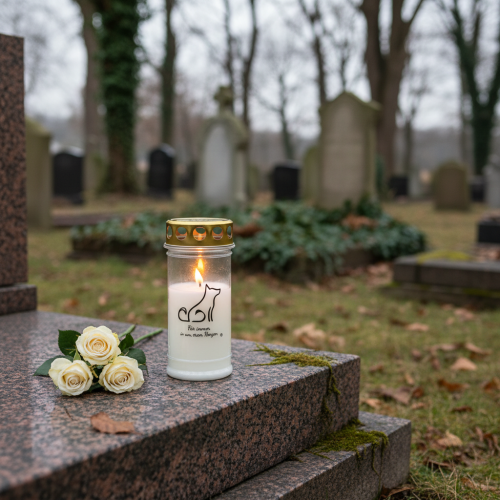 tételeket Grave light dog sírgyertya állatoknak fehér Ø7cm H16,5cm