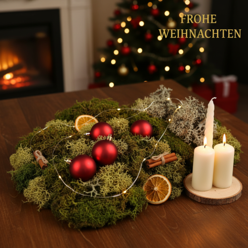 tételeket Dekoratív moha kézműveskedéshez, vegyes zöld és világoszöld természetes moha, 75g