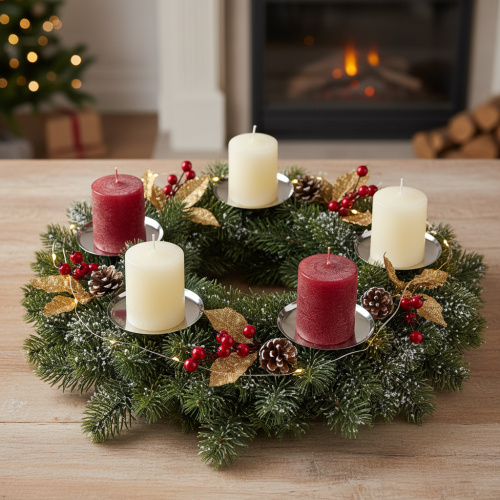 tételeket Gyertyatartó ezüst Ø10cm 4 db