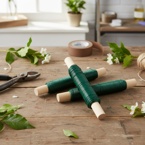 tételeket Virágkötöző drót zöld 0,65 mm 100 g 3 db