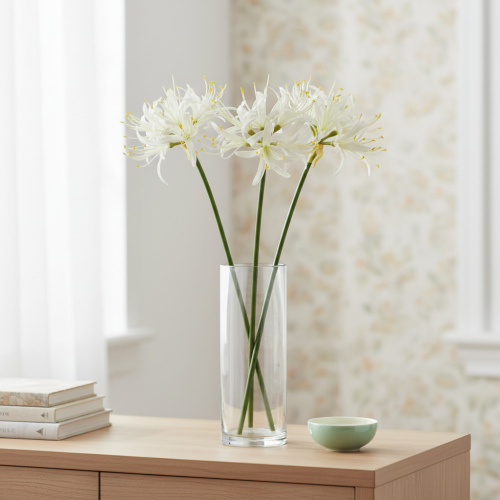 tételeket Nerine Guernsey Liliom Művirág Fehér Sárga Ø15cm L65cm