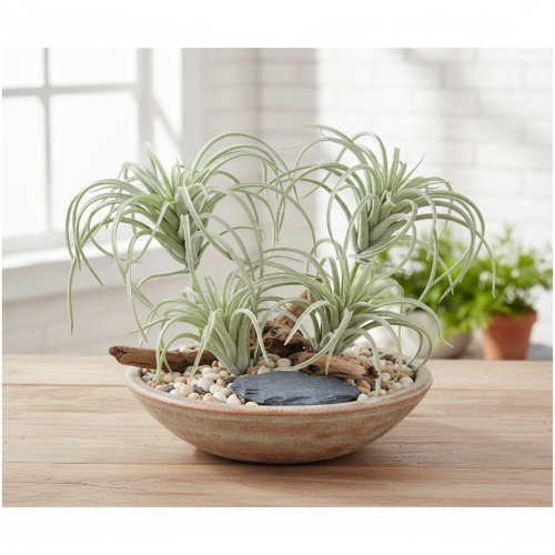 tételeket Tillandsia zamatos mesterséges zöld növények 13cm