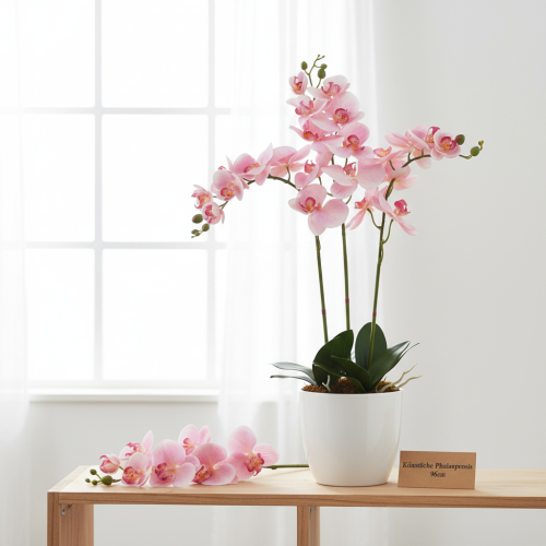 tételeket Orchidea Phalaenopsis mű 9 virág rózsaszín fehér 96cm