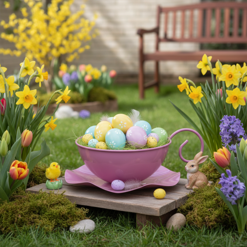 tételeket Fém bögre Ø16cm M9cm Dekoratív bögre csészealjjal Rózsaszín 2db